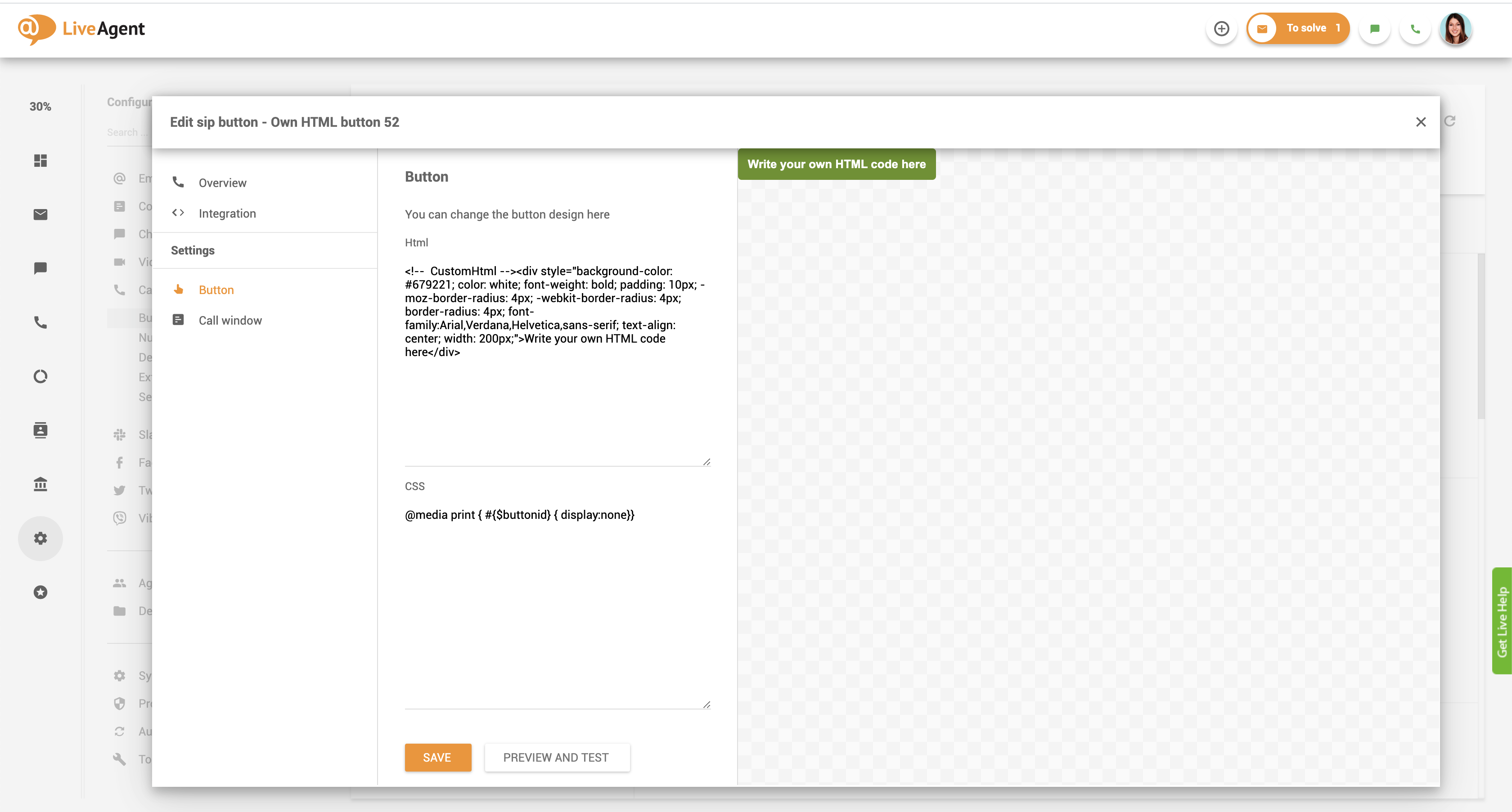 Bouton personnalisé