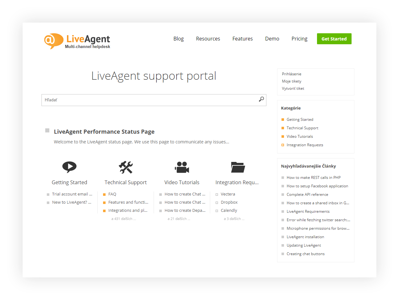 Portail client de la base de connaissances LiveAgent