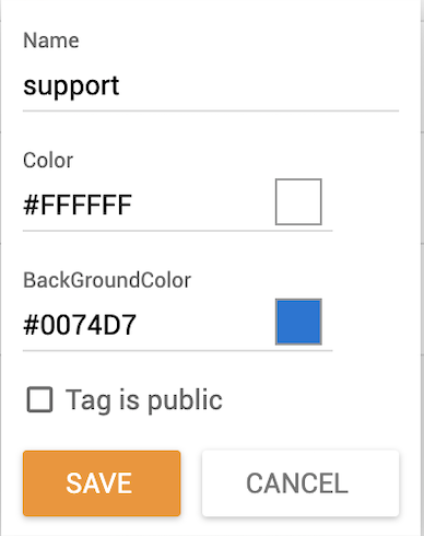 Modifier l'étiquette