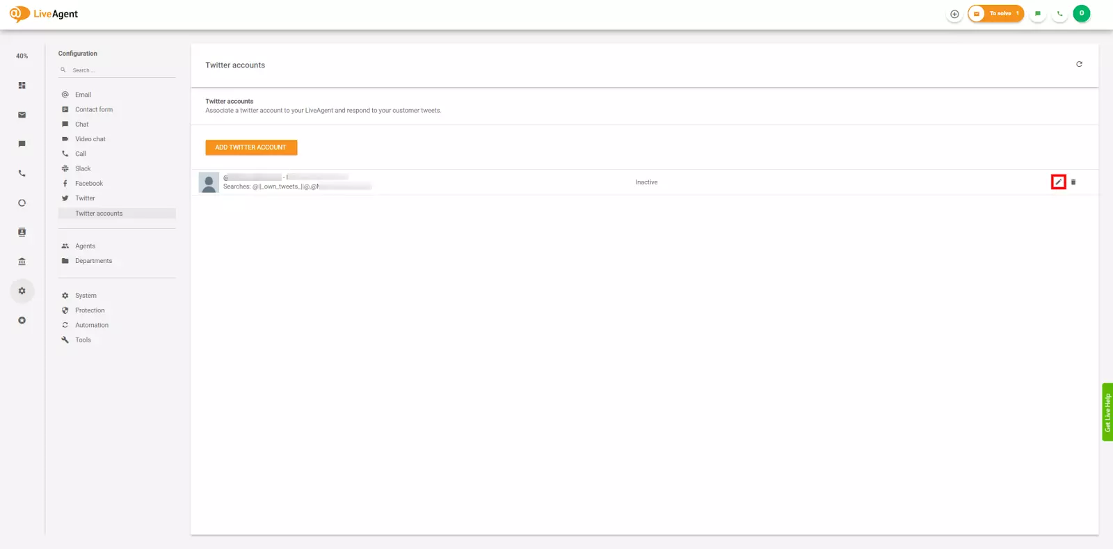 Modifier les paramètres du compte Twitter