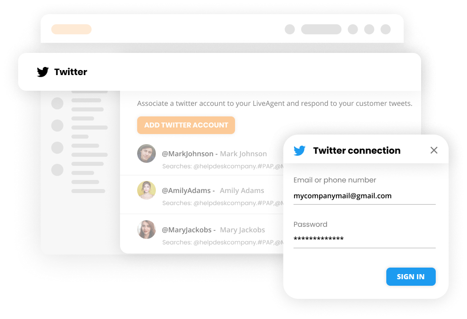 Connecter Twitter avec le logiciel de help desk - LiveAgent