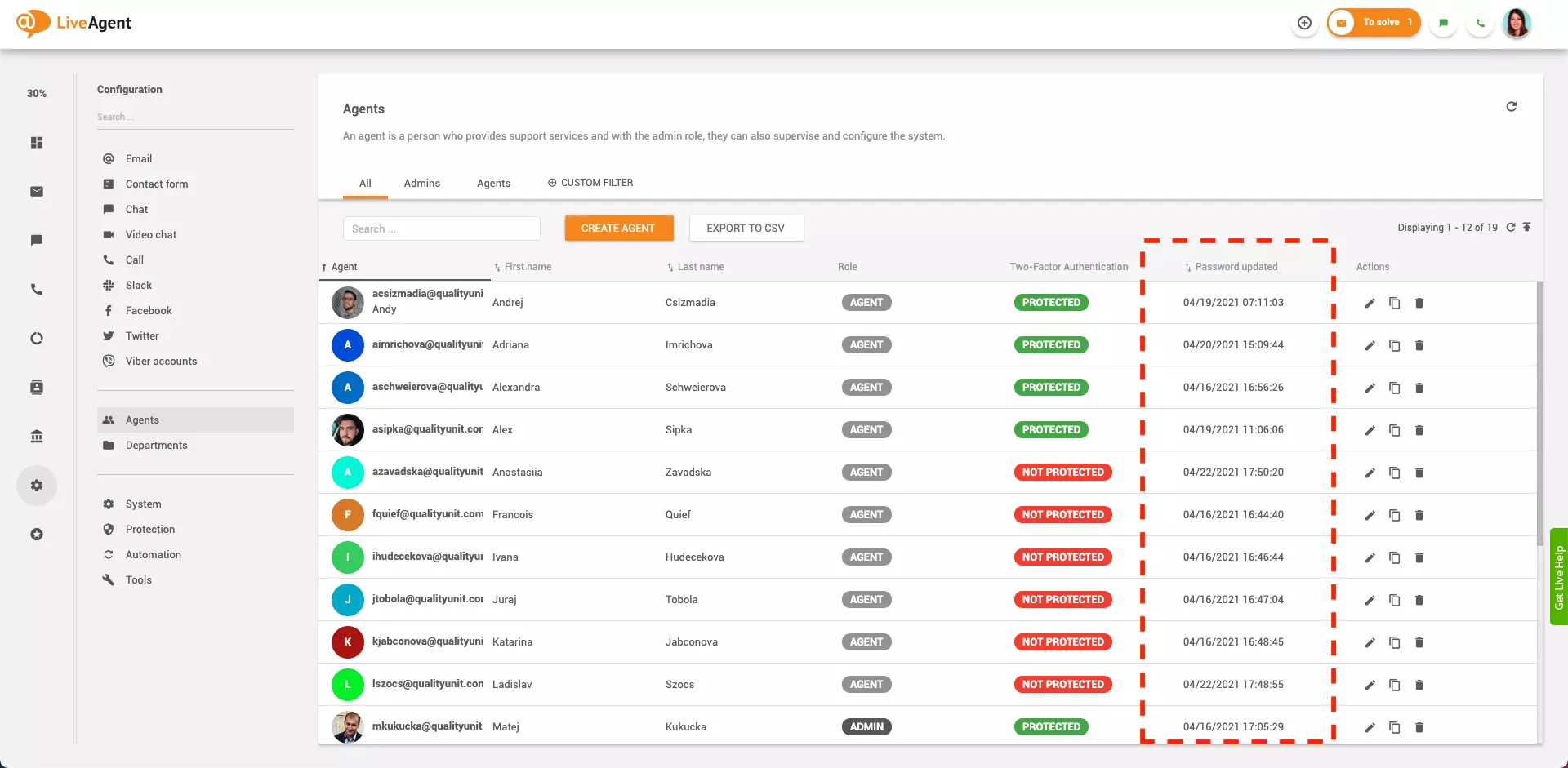 Journal d'audit des mots de passe