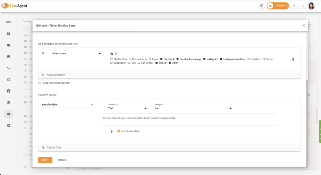 Configuration des règles de routage des tickets - Partie 2