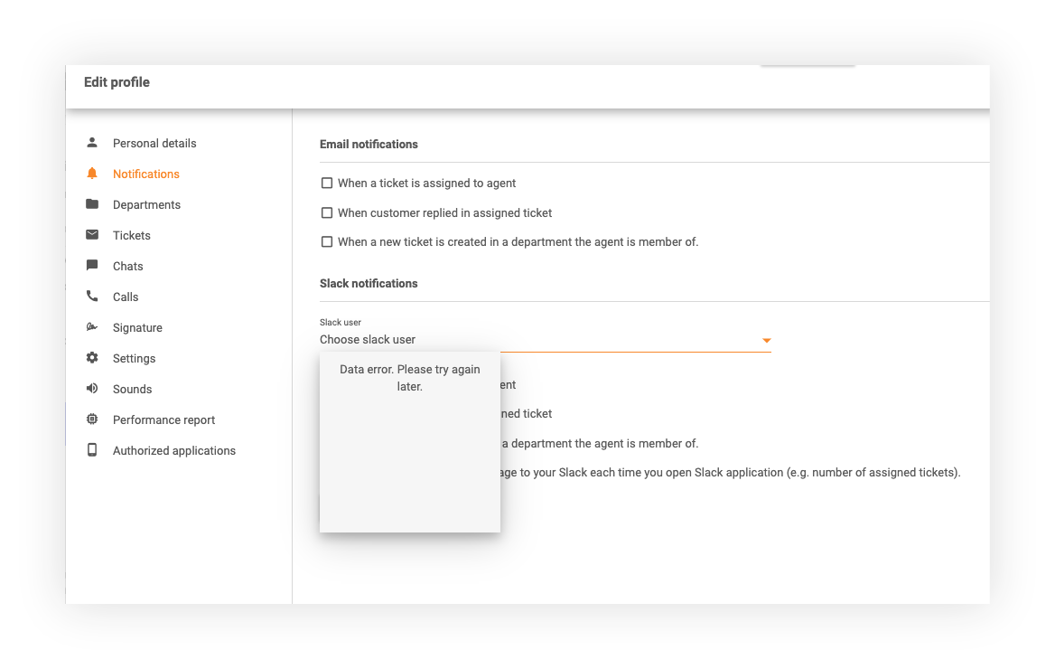 Notifications Slack dans LiveAgent