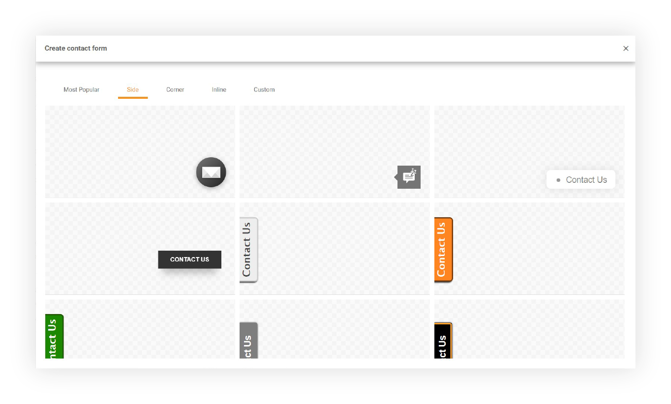 Galerie de formulaires de contact LiveAgent