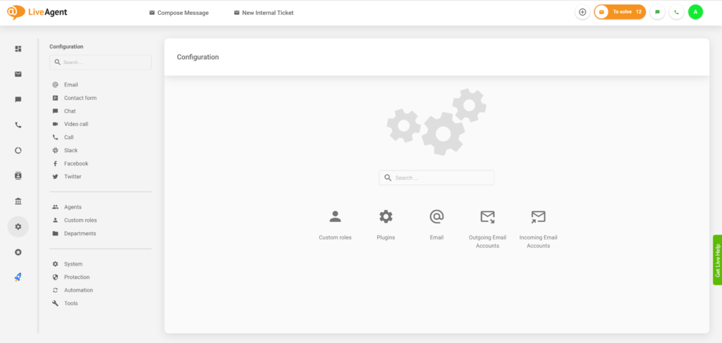 Configuration des rôles personnalisés LiveAgent