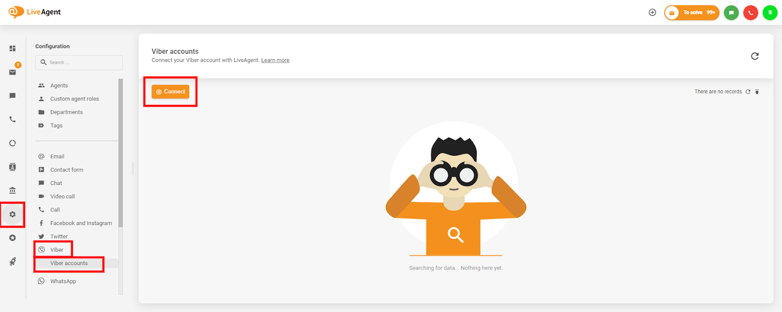 Comment trouver l'intégration Viber dans le panneau LiveAgent