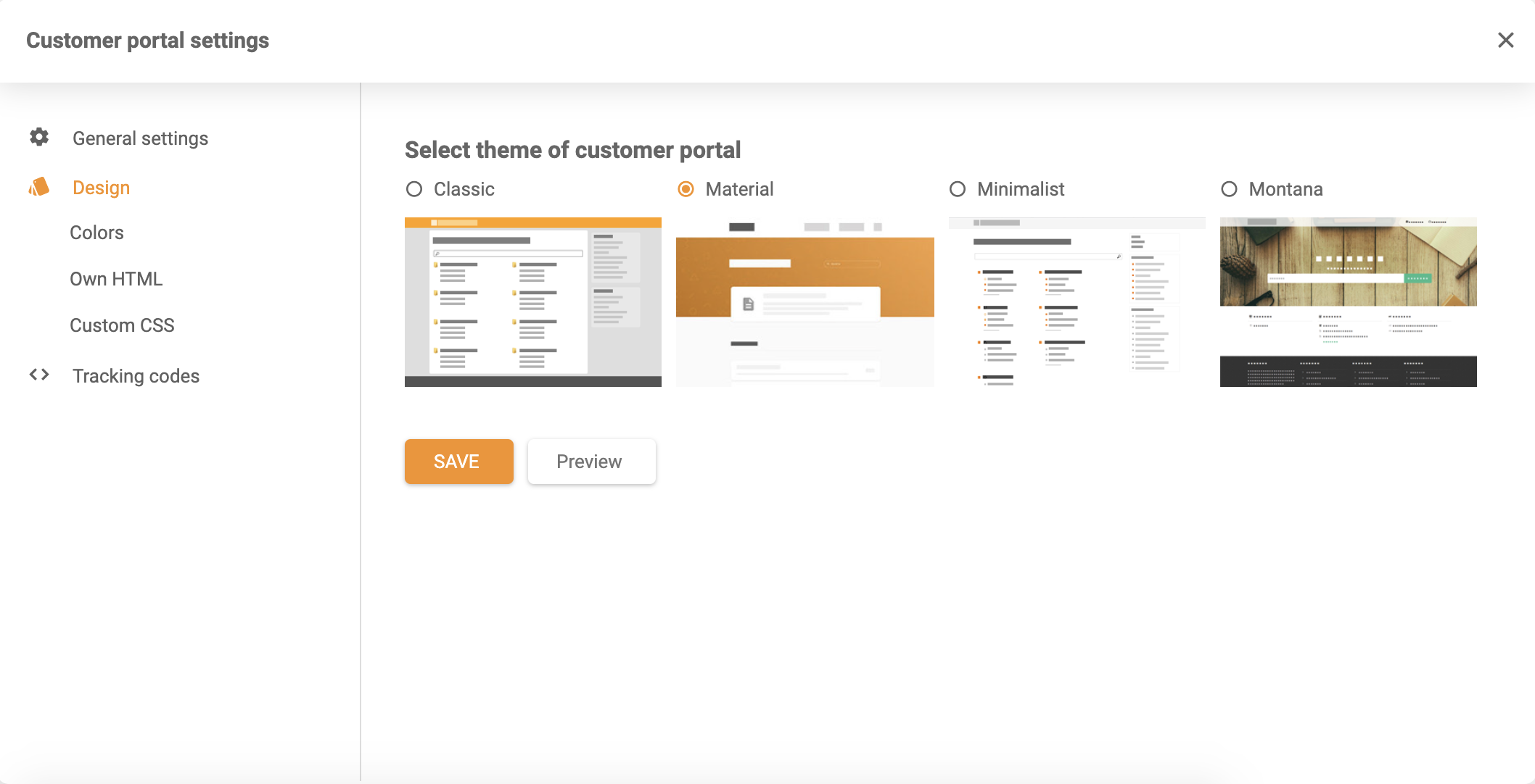 Options de thème de base de connaissances