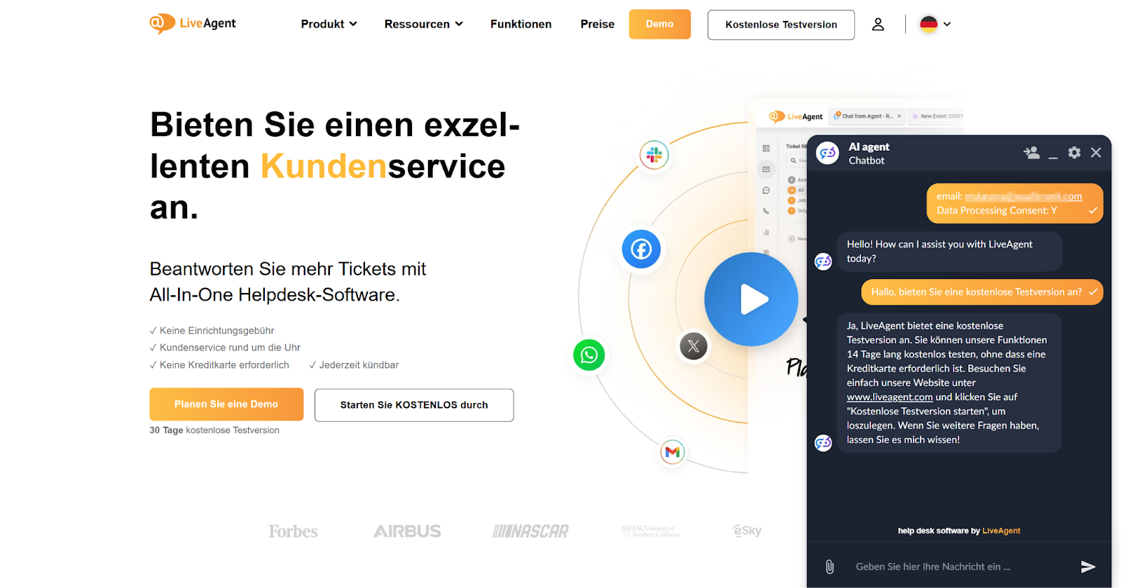 Chatbot LiveAgent avec support multilingue