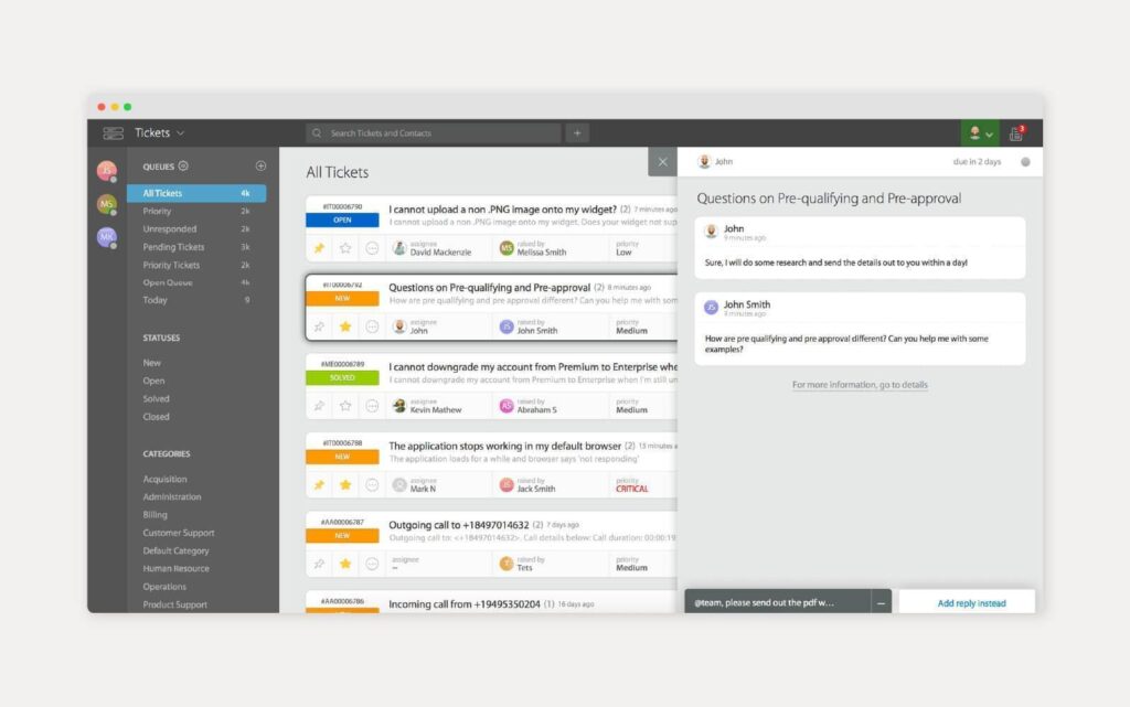 Aperçu de l'outil de base de connaissances HappyFox en utilisation