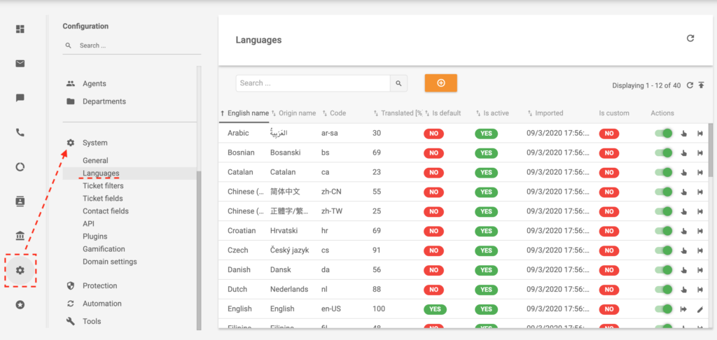 Capacités multilingues dans le logiciel de help desk
