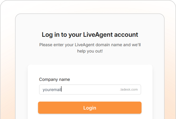 Se connecter à LiveAgent