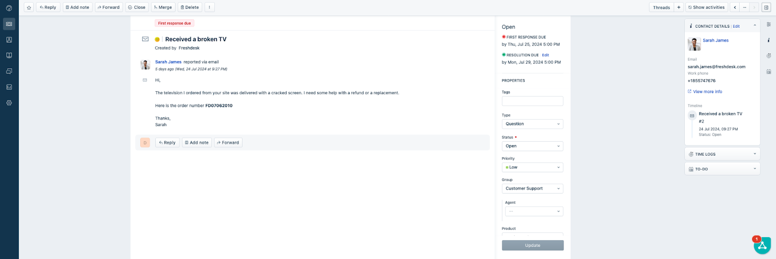 Environnement de tickets de HubSpot