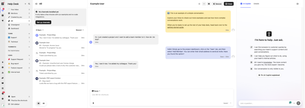 Logiciel de service client Intercom