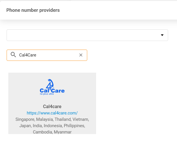 Fournisseur Cal4Care
