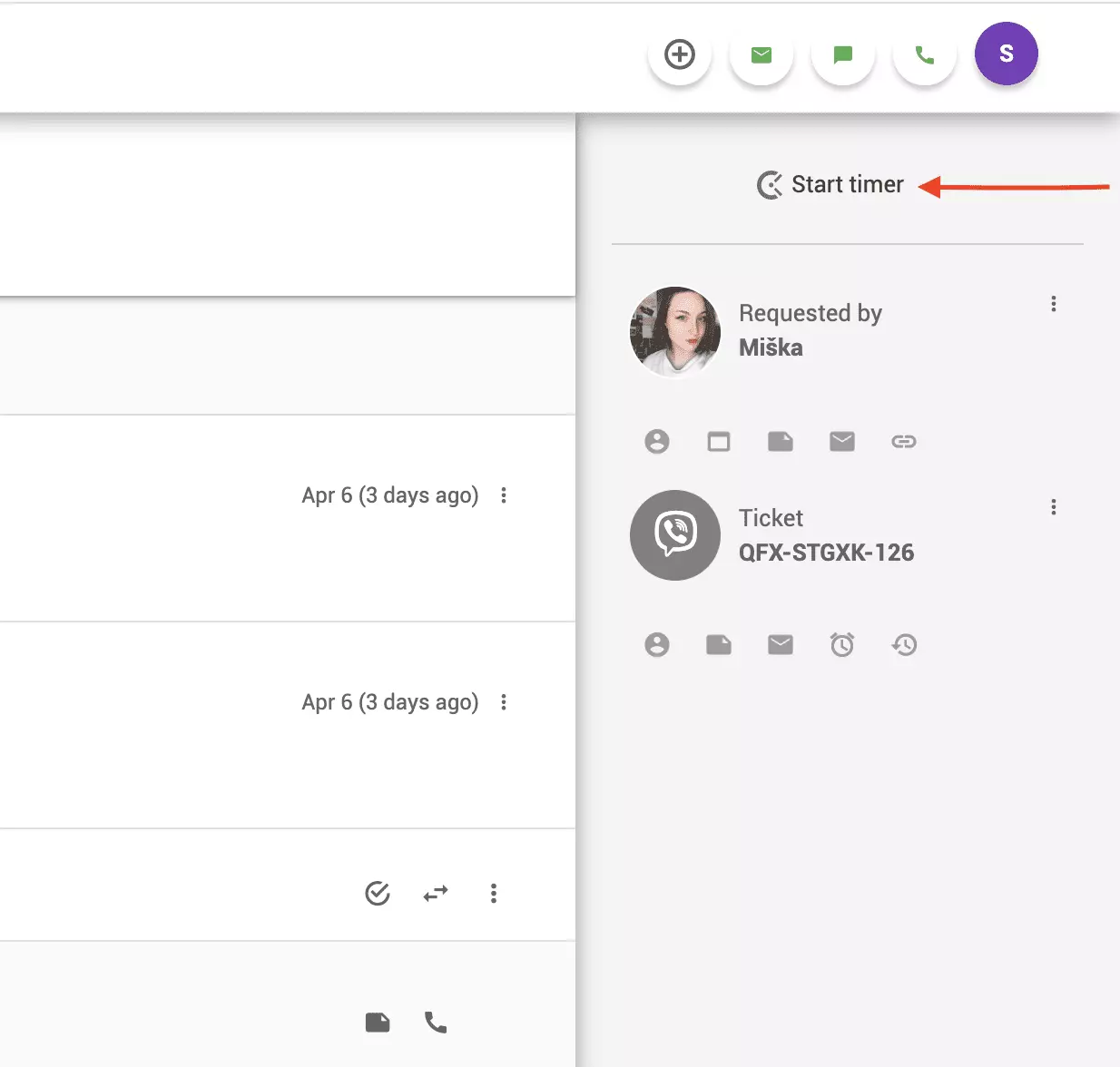 Minuteur Clockify dans le ticket LiveAgent