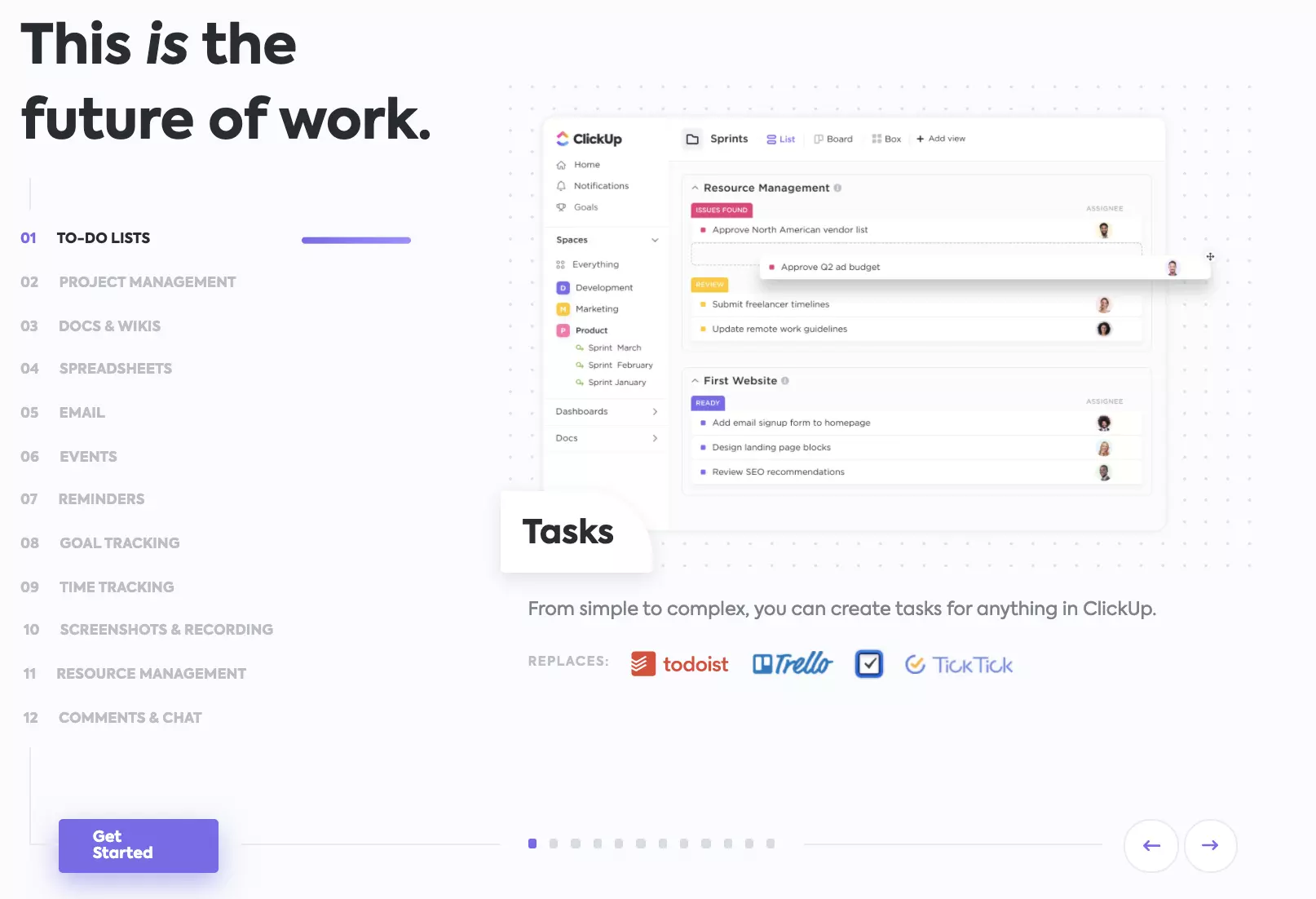 Générateur API dans ClickUp