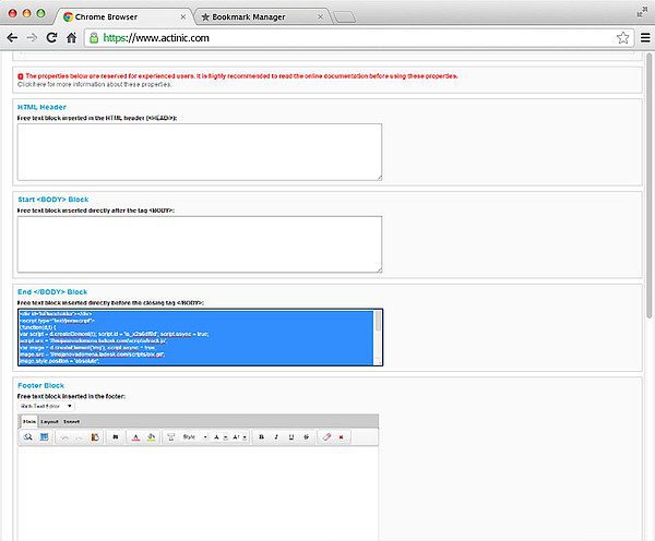 Configuration de l'intégration Oxatis LiveAgent