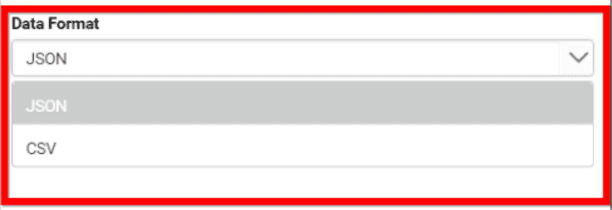 Sélection du format de données Bold BI