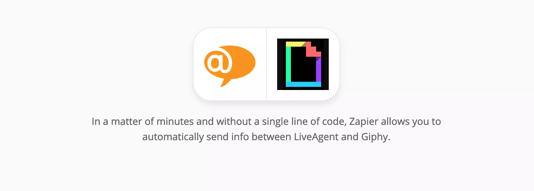 Intégration LiveAgent et Giphy sur Zapier