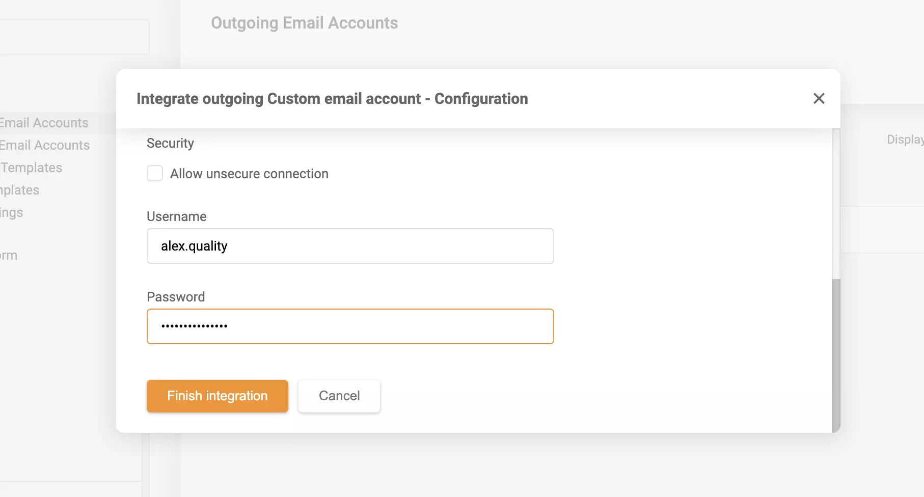 La dernière étape de l'intégration GMX avec LiveAgent