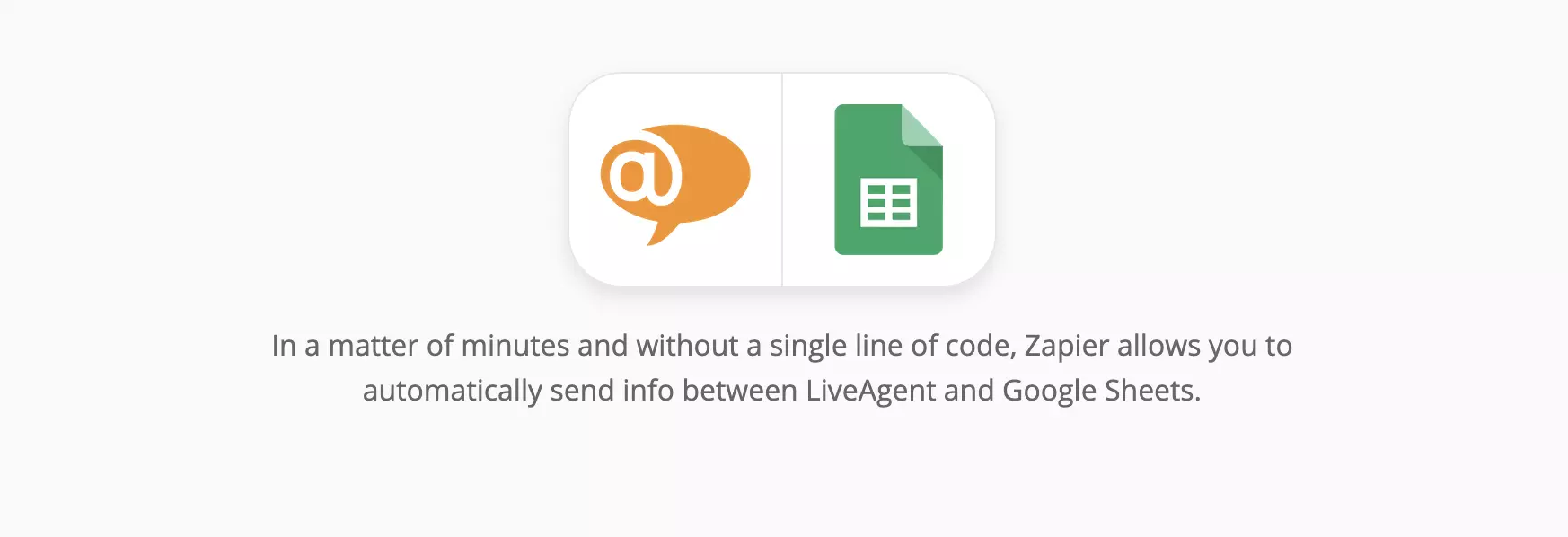 Intégration LiveAgent et Google Sheets sur Zapier