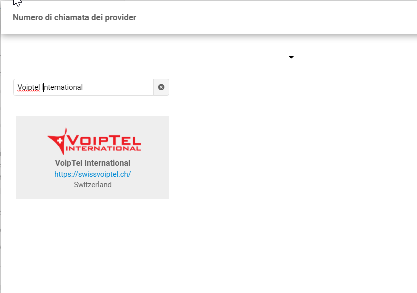 Rechercher VoipTel International dans LiveAgent