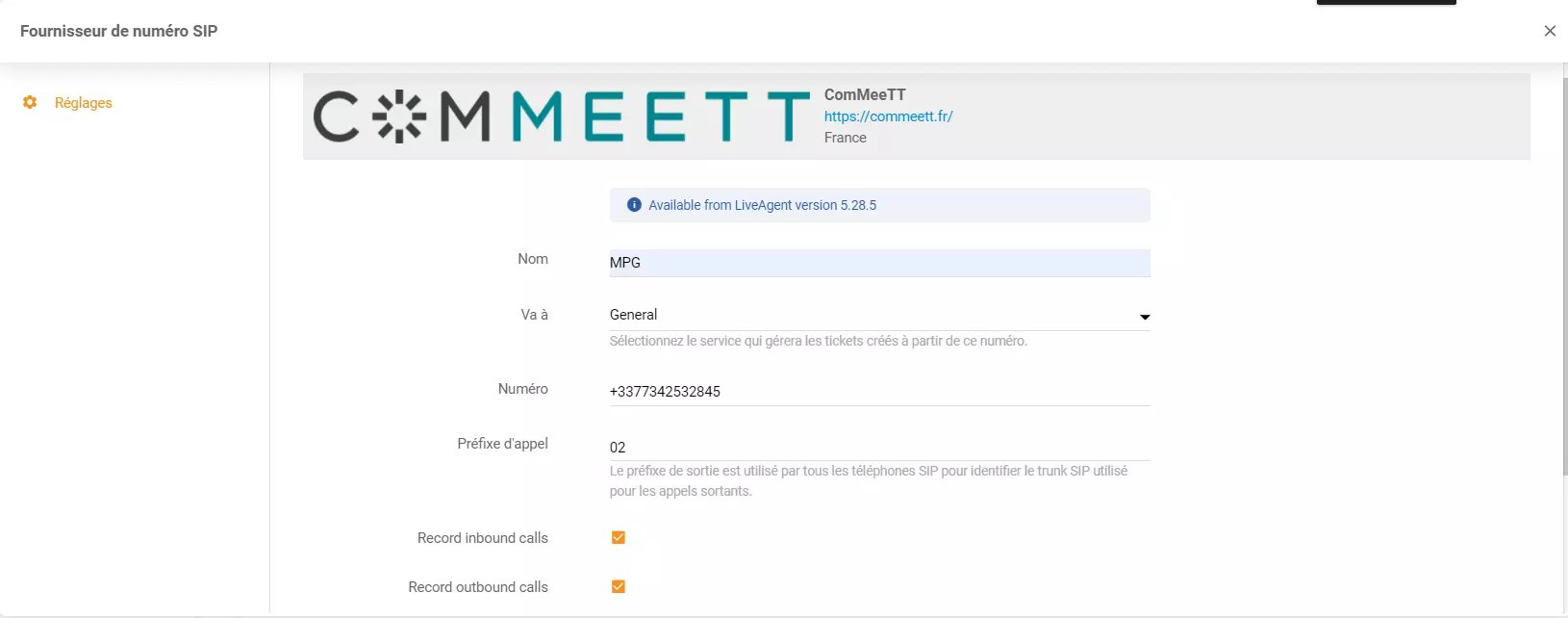 Identifiants ComMeeTT