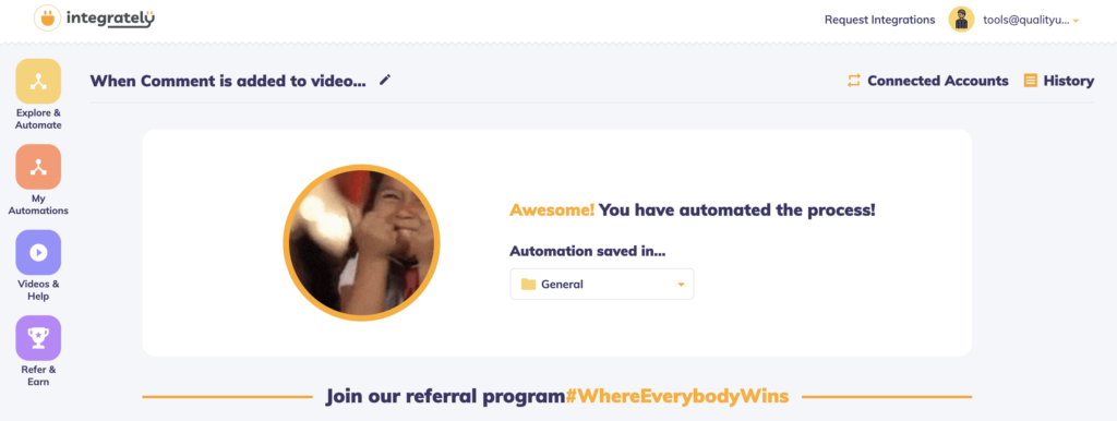 Touches finales entre l'intégration LiveAgent et Youtube