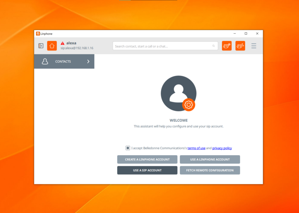 Configuration SIP de Linphone