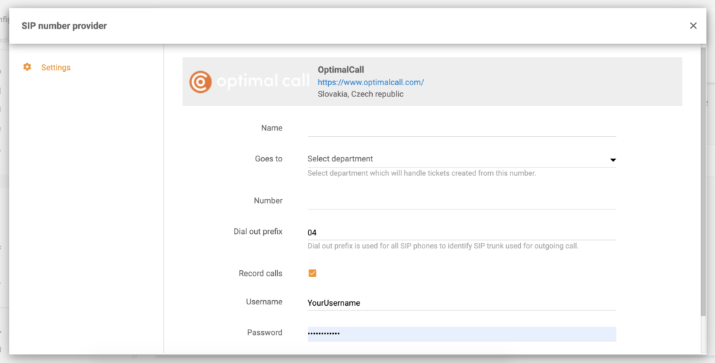 Configuration Optimal Call