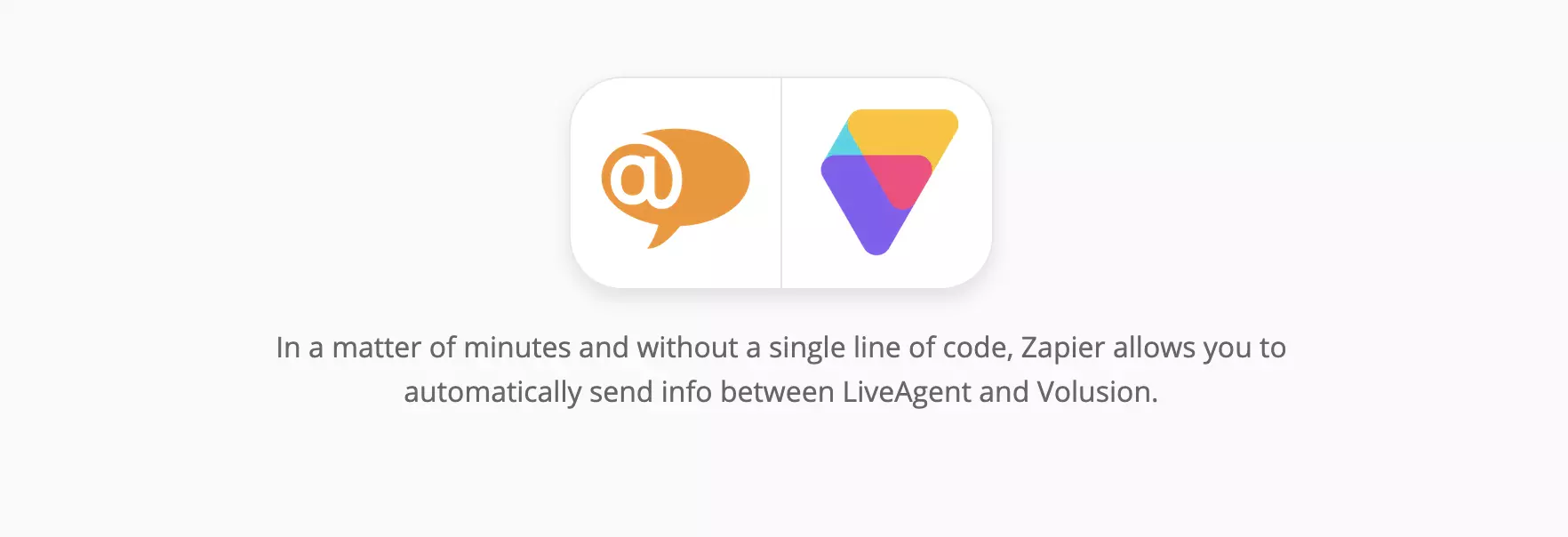 Intégration LiveAgent et Volusion sur Zapier