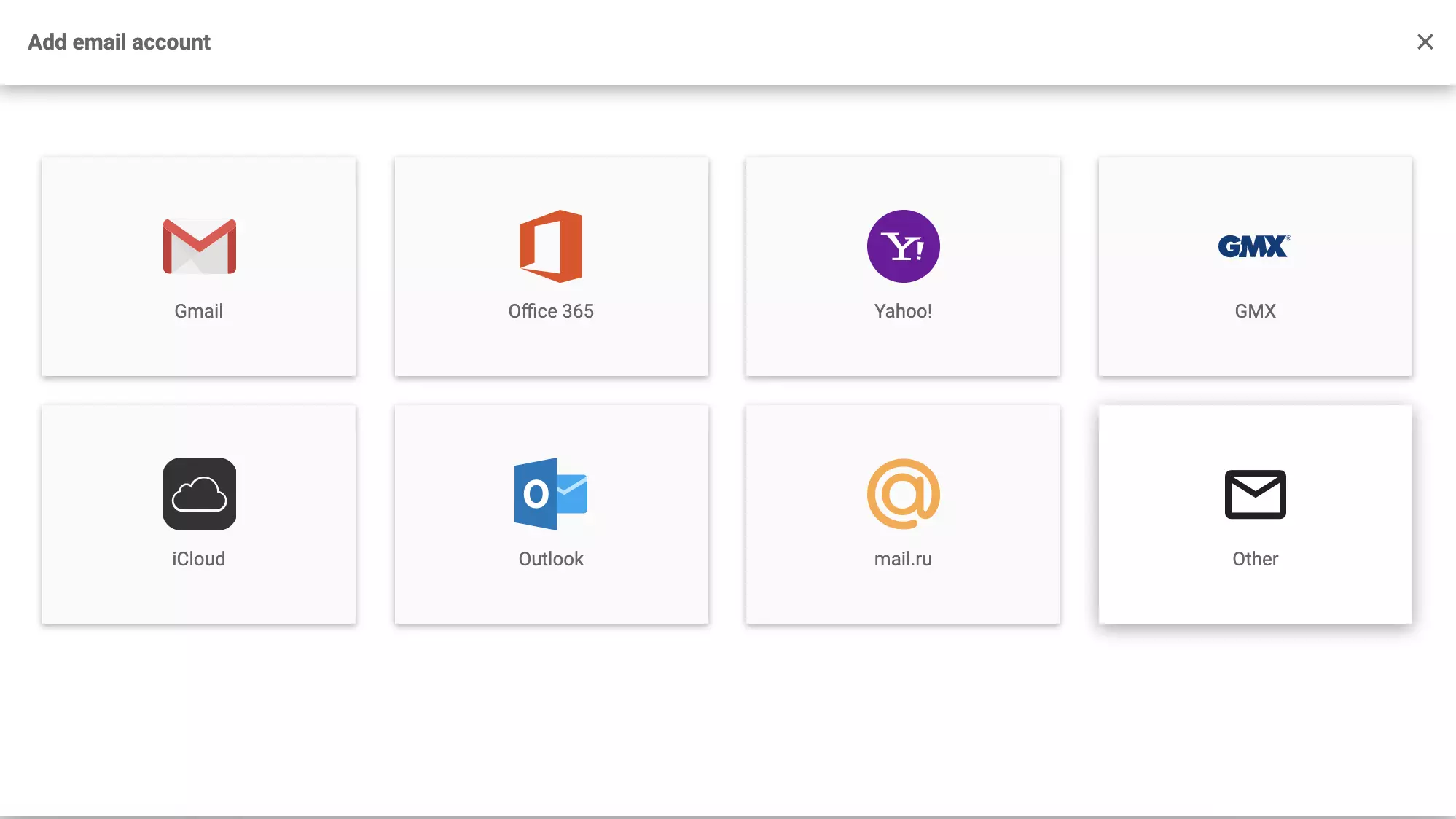 Configuration de LiveAgent avec sélection de courrier électronique