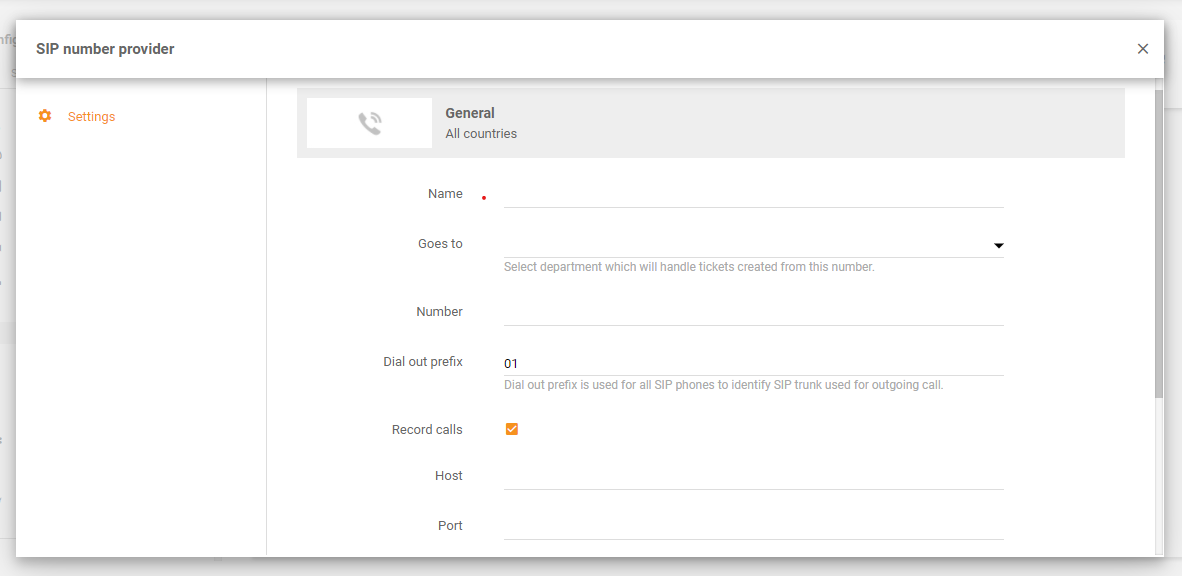 Intégration Magenta dans LiveAgent - Configuration des numéros