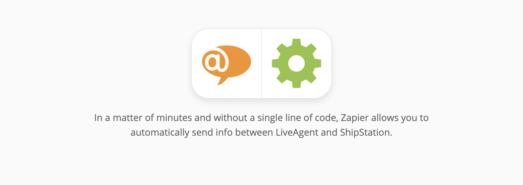 Page d'intégration LiveAgent et ShipStation sur Zapier