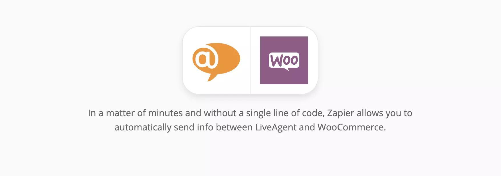 Intégrations LiveAgent et WooCommerce sur Zapier