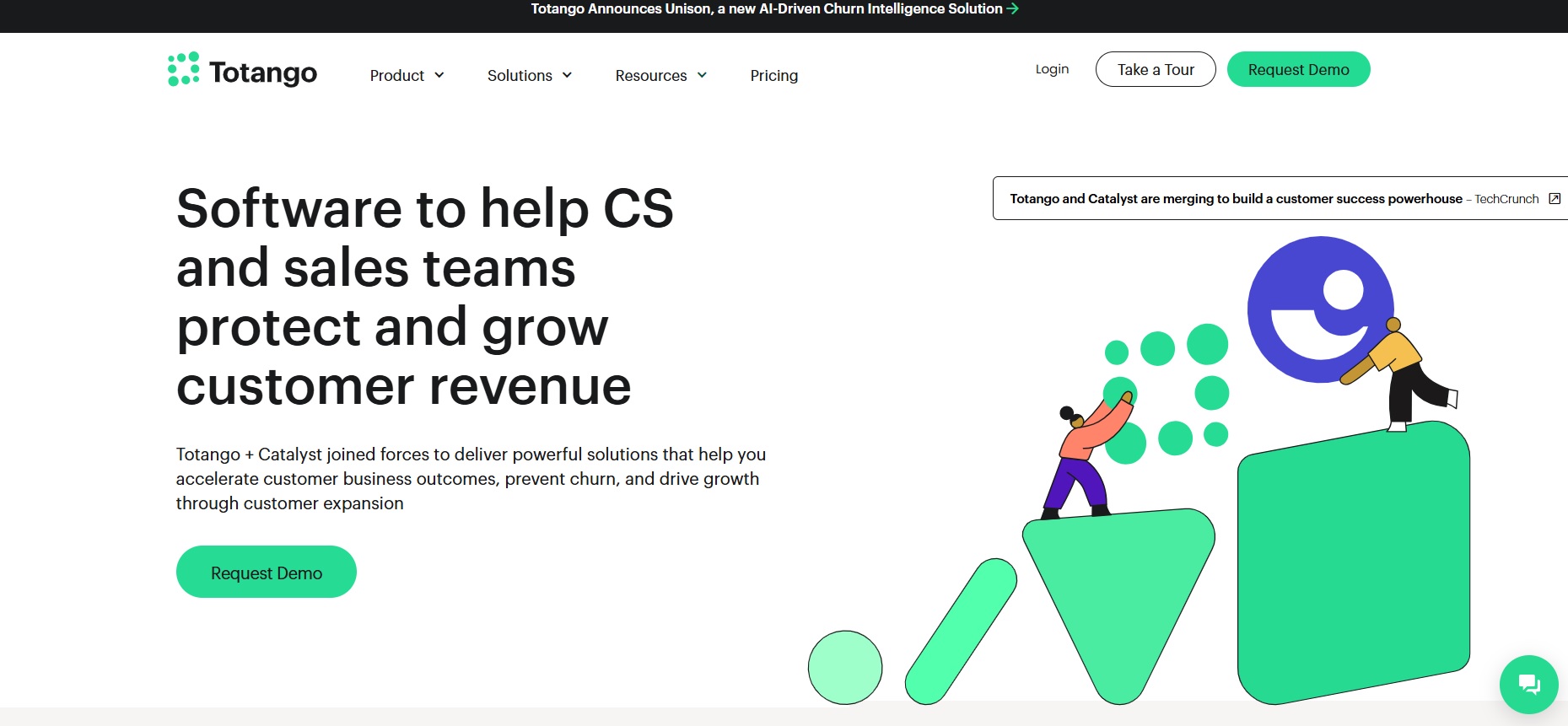 Page d'accueil de Totango