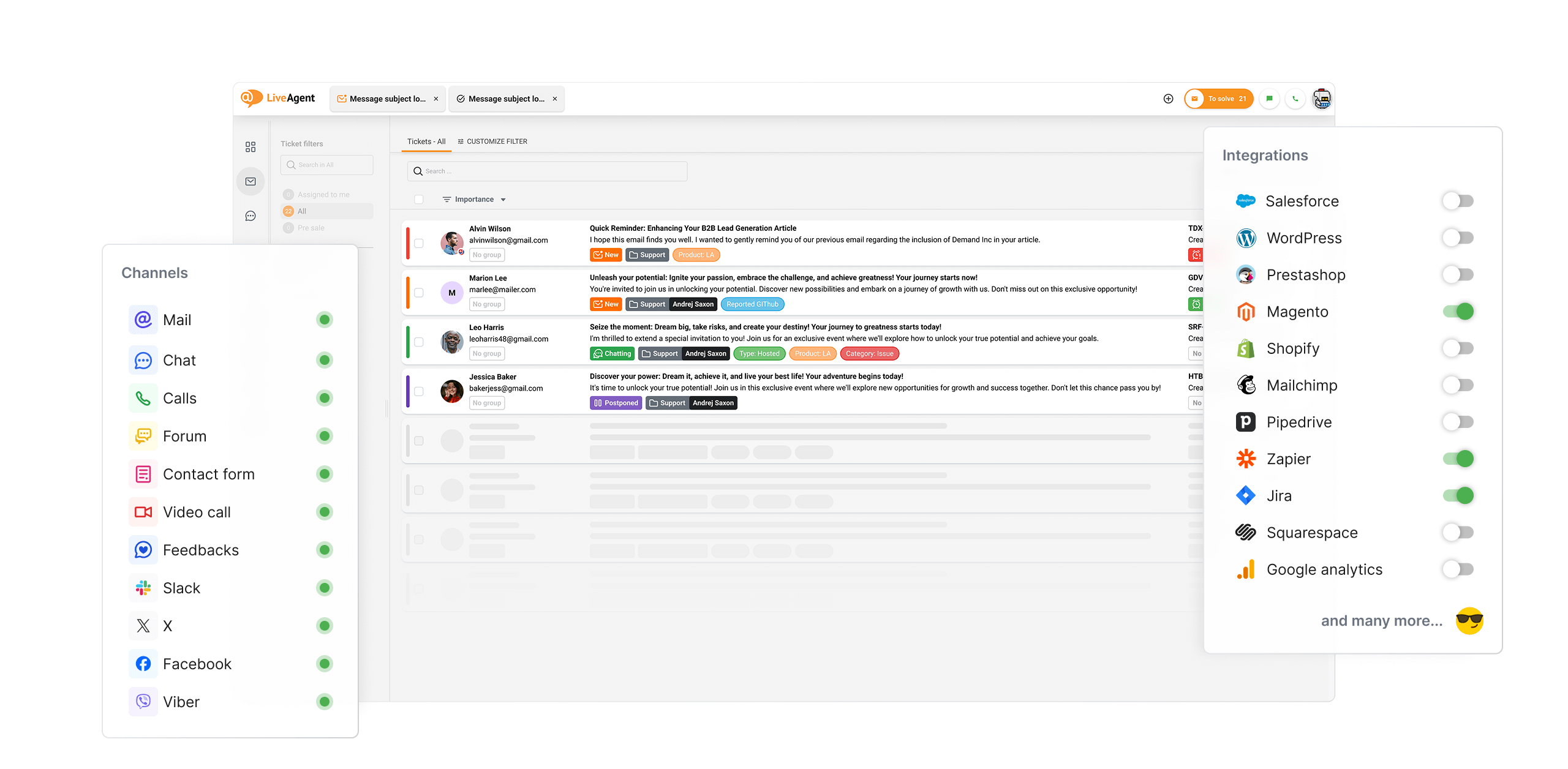 Connectez-vous avec vos clients sur tous les canaux
