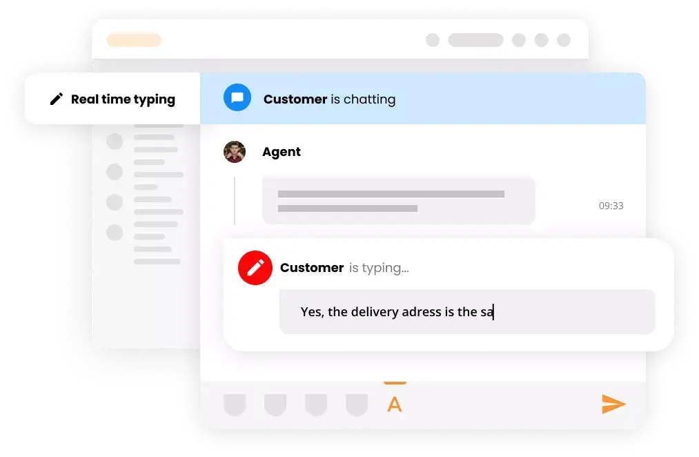 Vue de frappe en temps réel