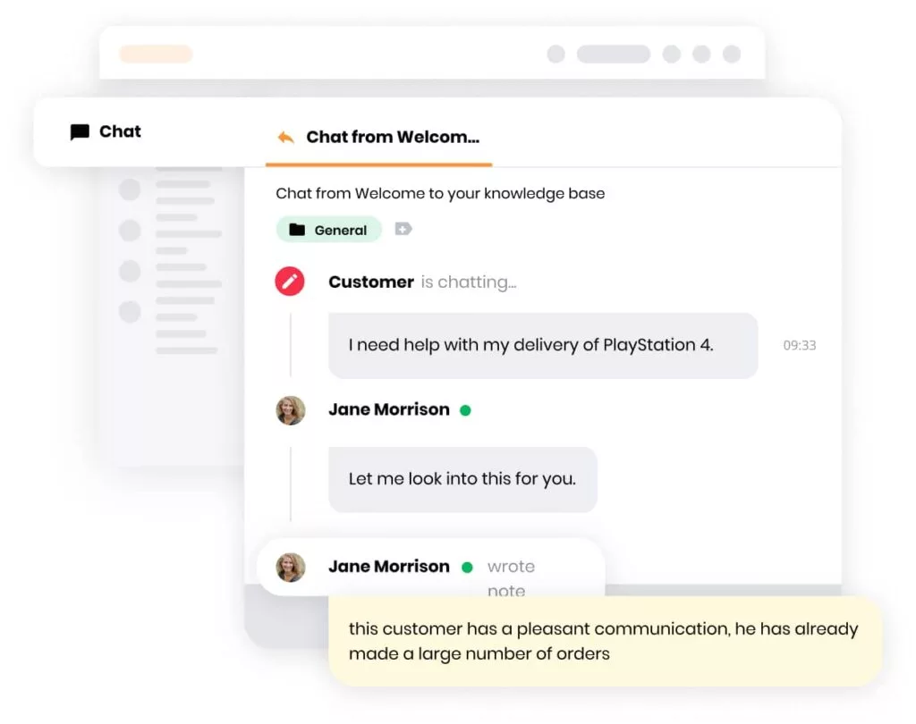 Image de la fonctionnalité de ticket interne de LiveAgent qui permet aux agents de communiquer en interne et de collaborer sur les tâches