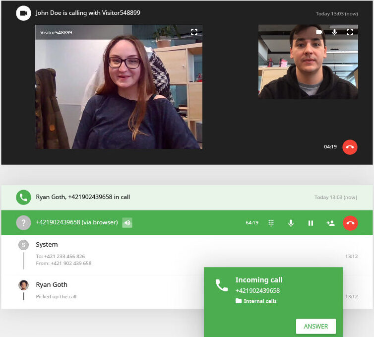 Empathy and personalization with video call feature