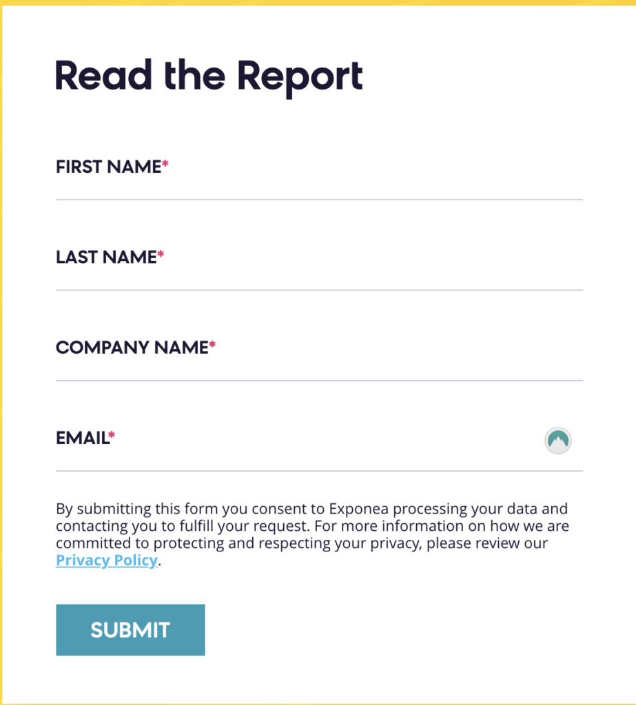 Rapport verrouillé d'Exponea