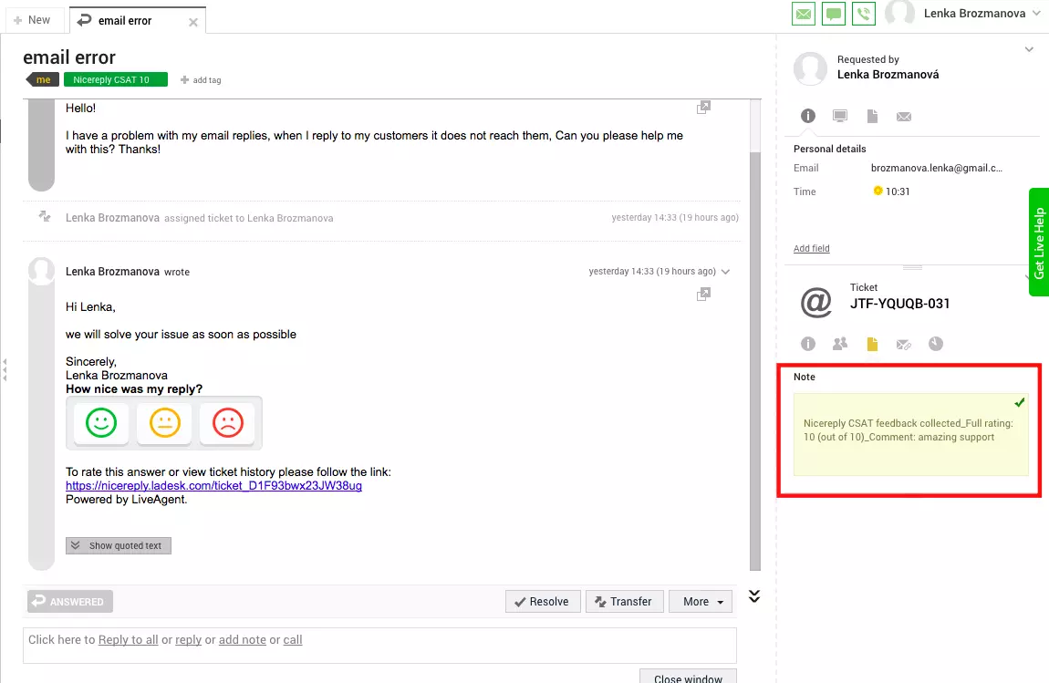 Sondage client pour évaluer les agents