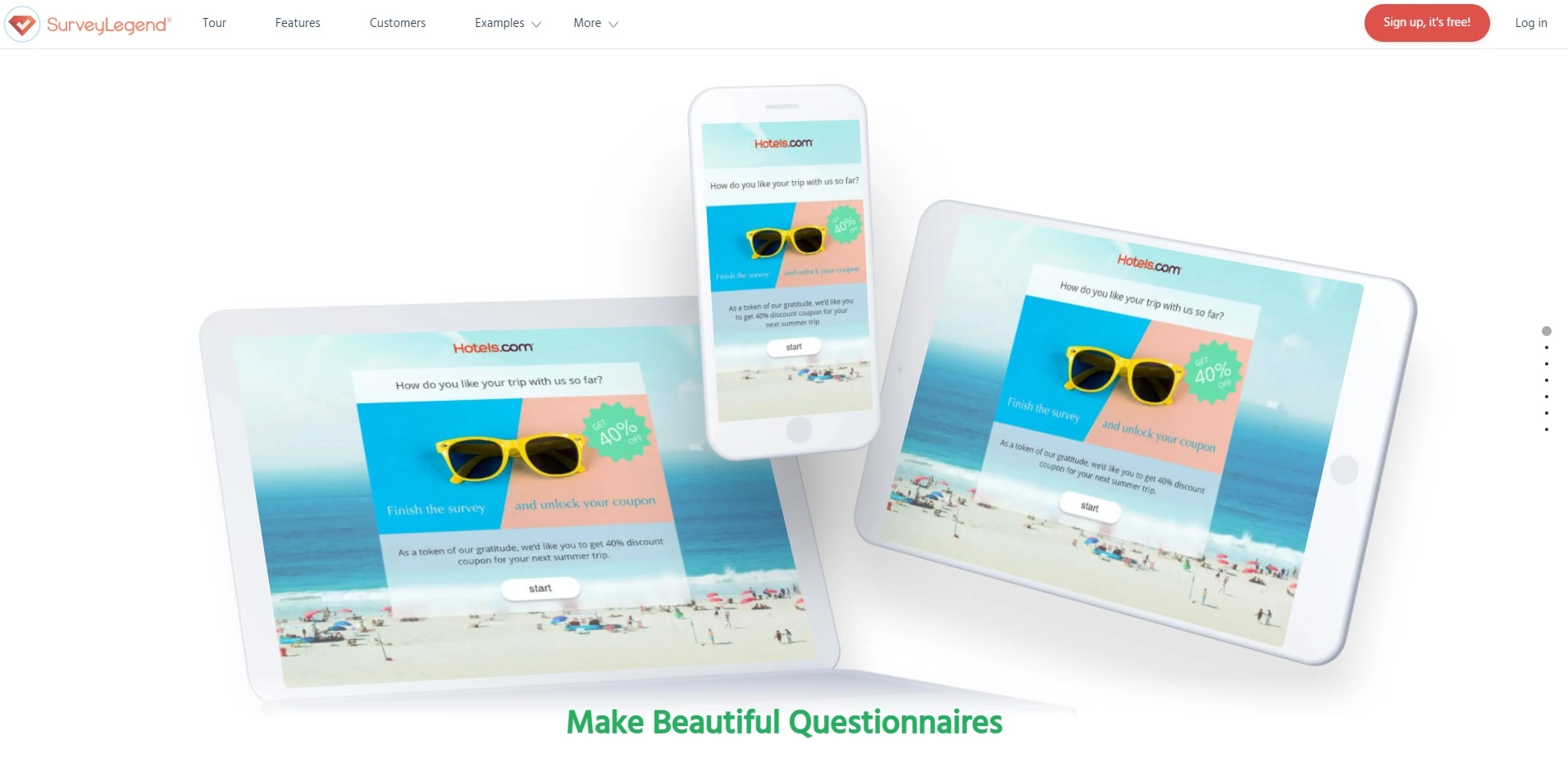 Page d'accueil de SurveyLegend